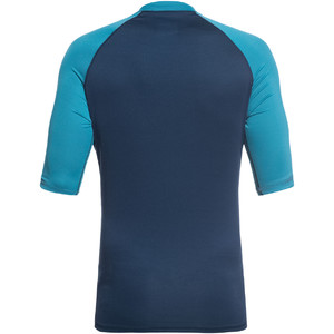 2019 Quiksilver Always There Short Sleeve Rash Vest Medieval Blue EQYWR03142